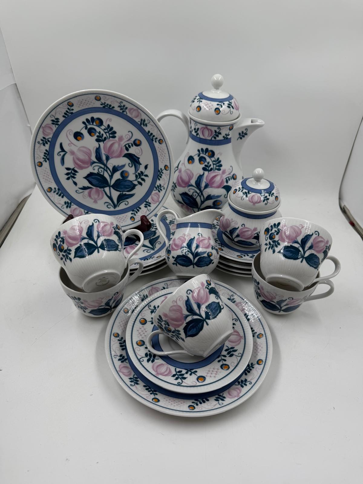 Vintage Kaffeeservice von Seltmann Weiden Blumenmuster für 6 Personen