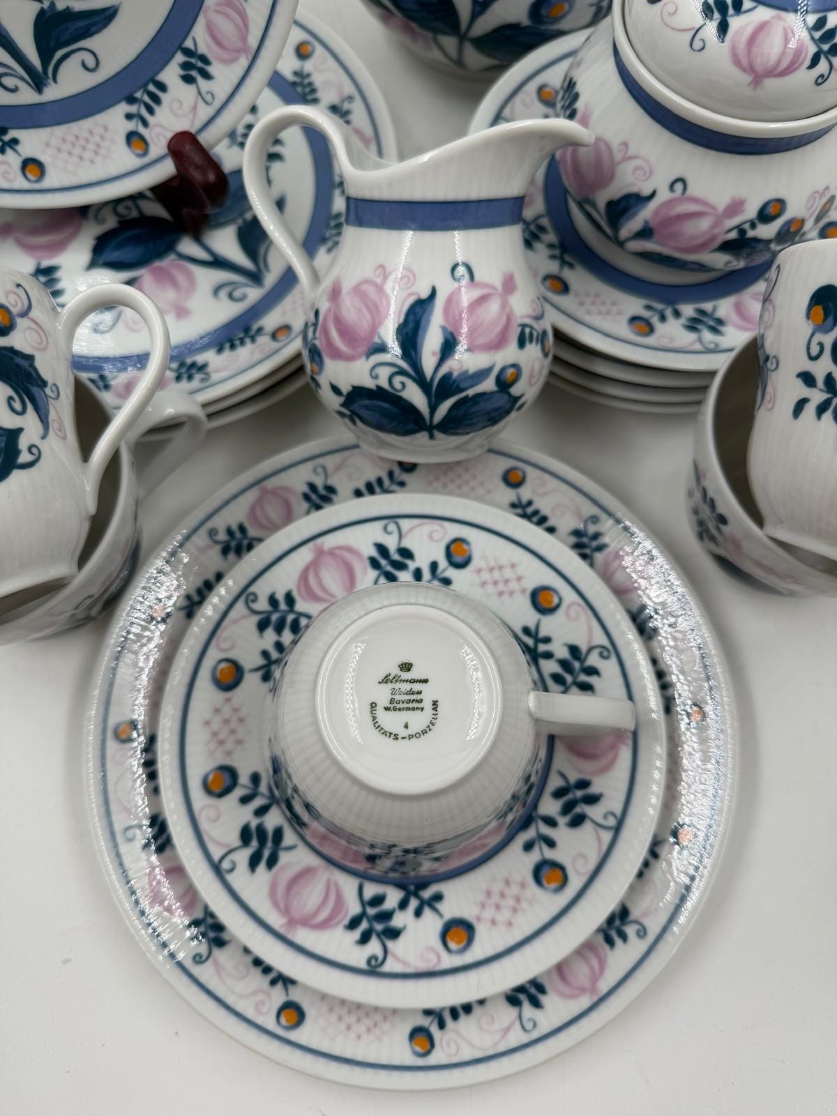 Vintage Kaffeeservice von Seltmann Weiden Blumenmuster für 6 Personen