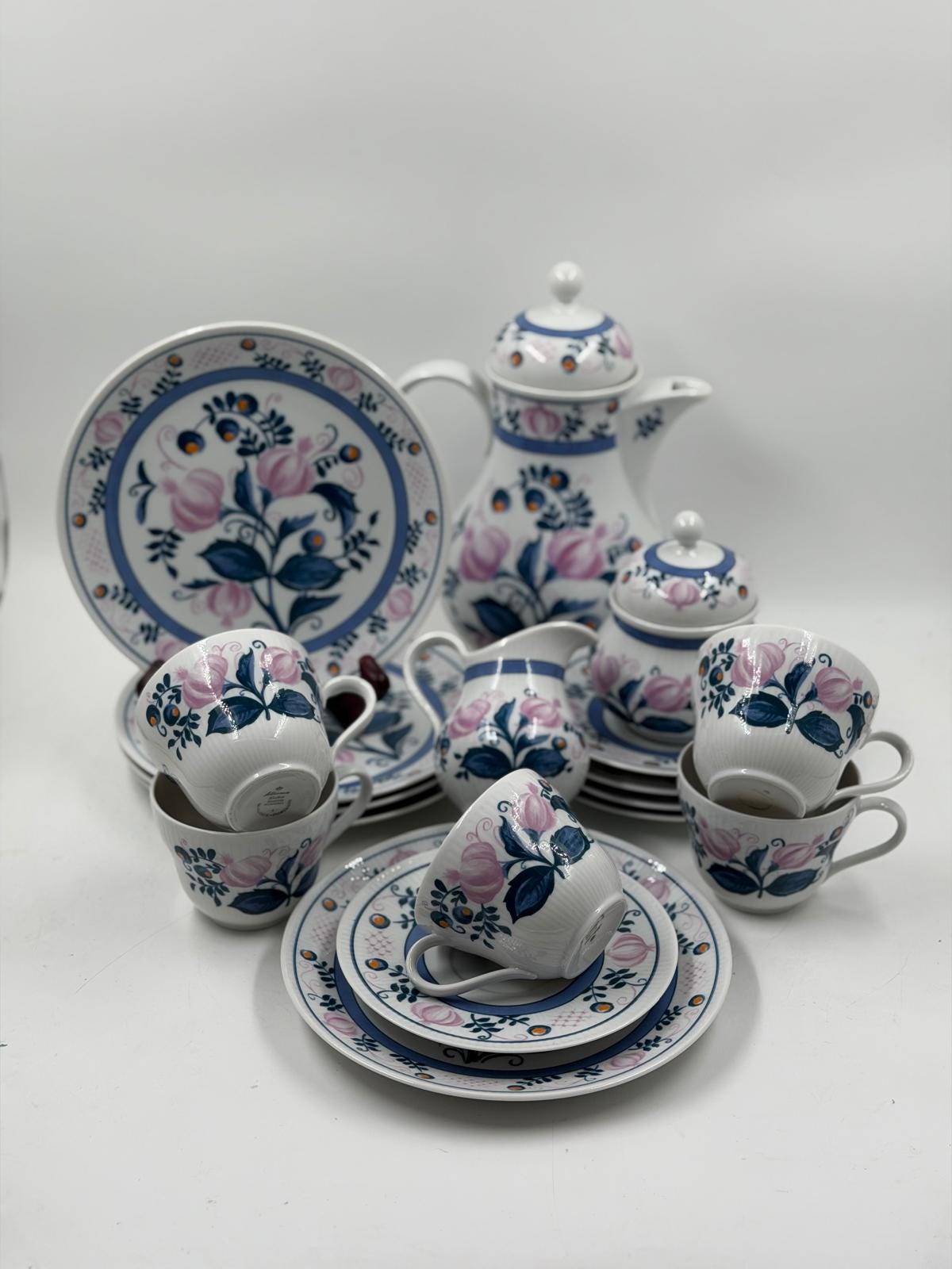 Vintage Kaffeeservice von Seltmann Weiden Blumenmuster für 6 Personen