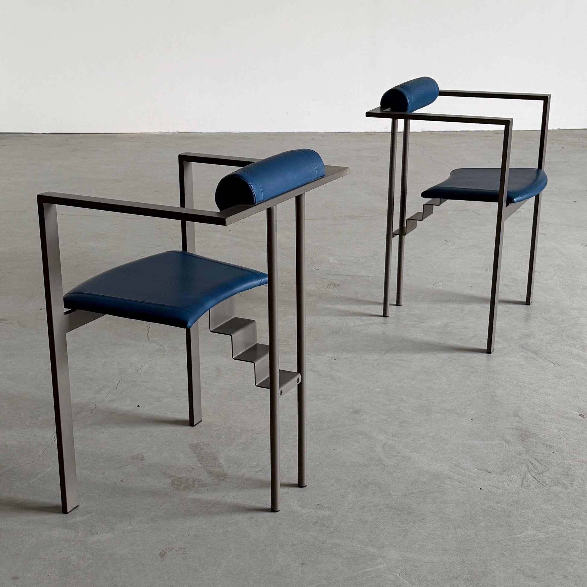 Vintage Stuhl Trix von Karl Friedrich Förster für KFF Set von 2, blau