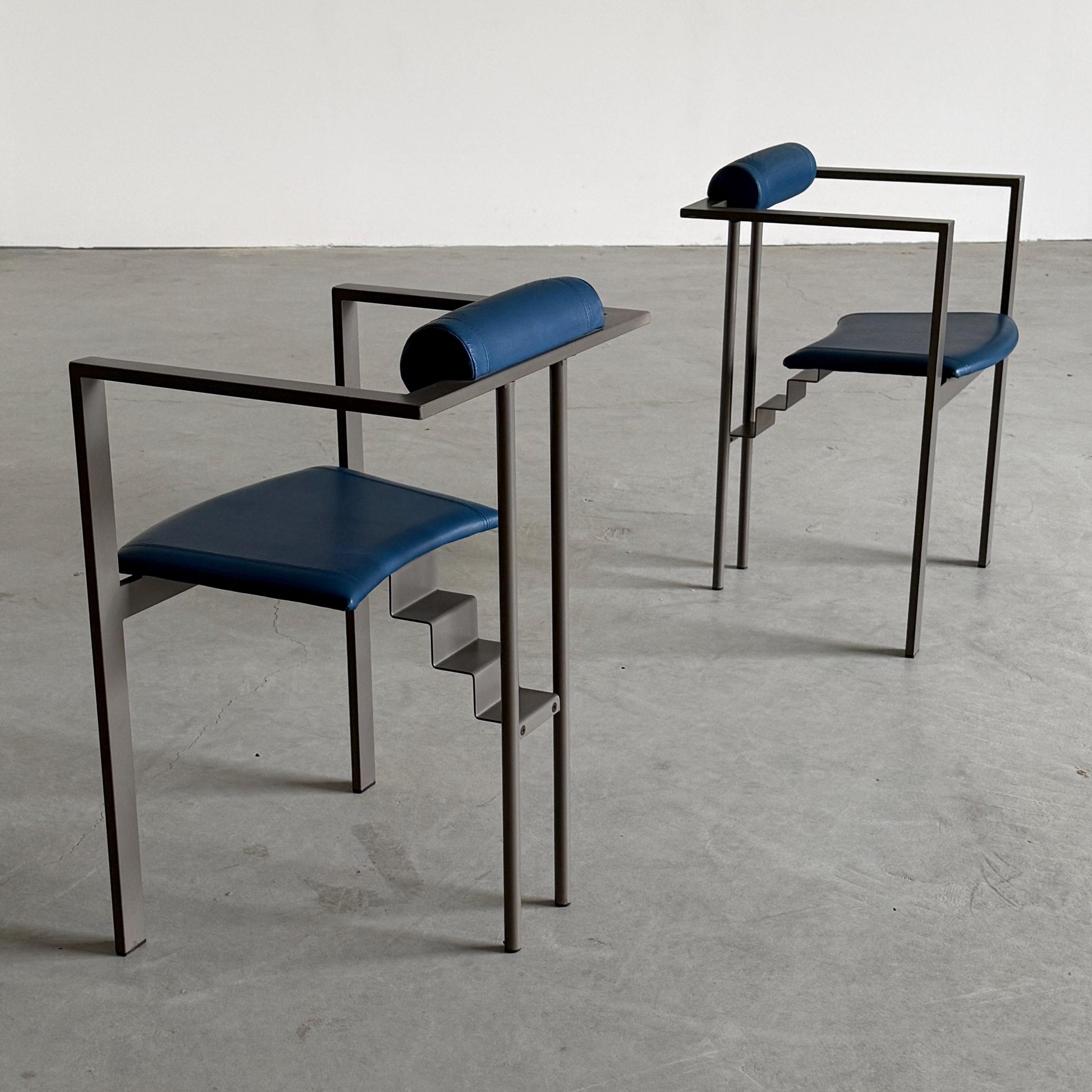 Vintage Stuhl Trix von Karl Friedrich Förster für KFF Set von 2, blau
