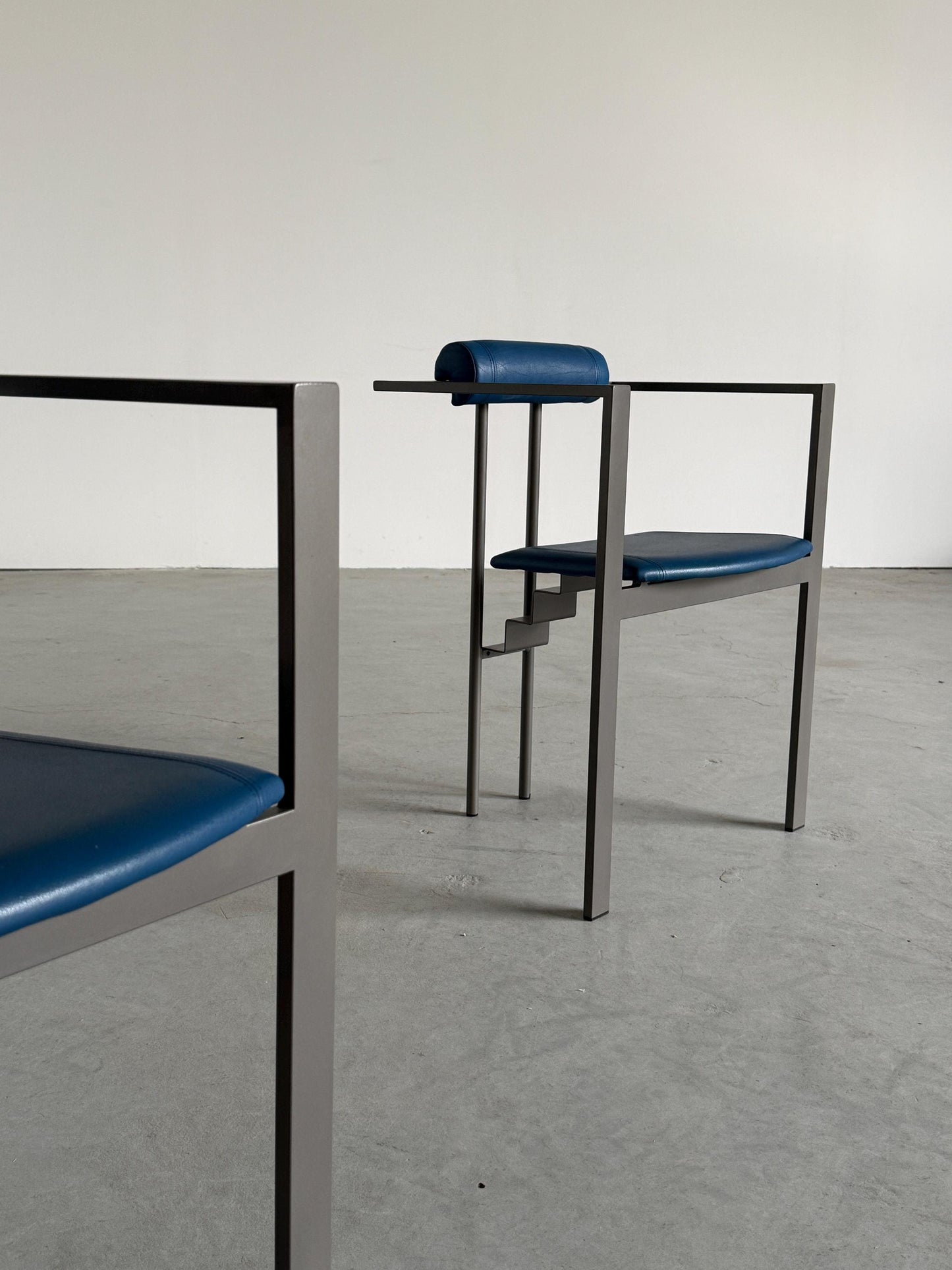 Vintage Stuhl Trix von Karl Friedrich Förster für KFF Set von 2, blau