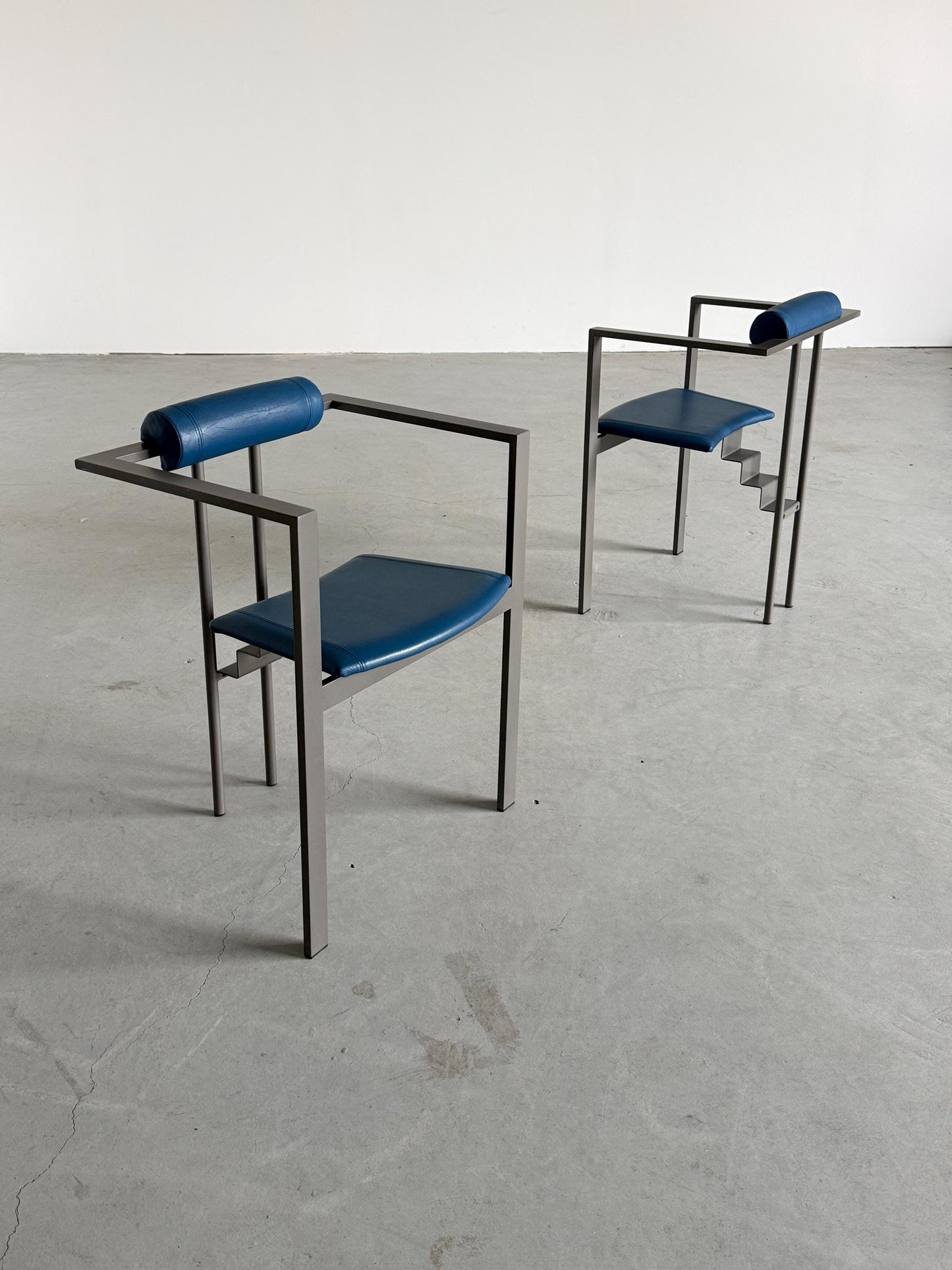 Vintage Stuhl Trix von Karl Friedrich Förster für KFF Set von 2, blau