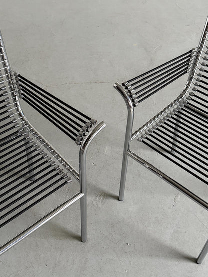 Set von 2 Vintage Armlehnstuhl Sandows von René Herbst für Formes Nouvelles