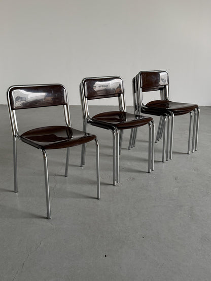 Vintage Stapelstuhl Bauhaus Chrom von unbekannt für Italien