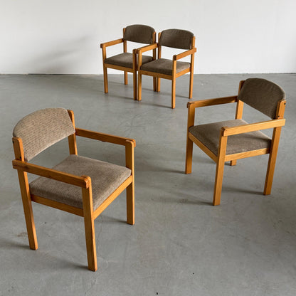 Vintage Stapelbarer Armlehnstuhl Set von 4 aus Schweden 1960er