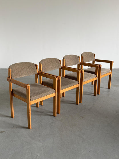 Vintage Stapelbarer Armlehnstuhl Set von 4 aus Schweden 1960er