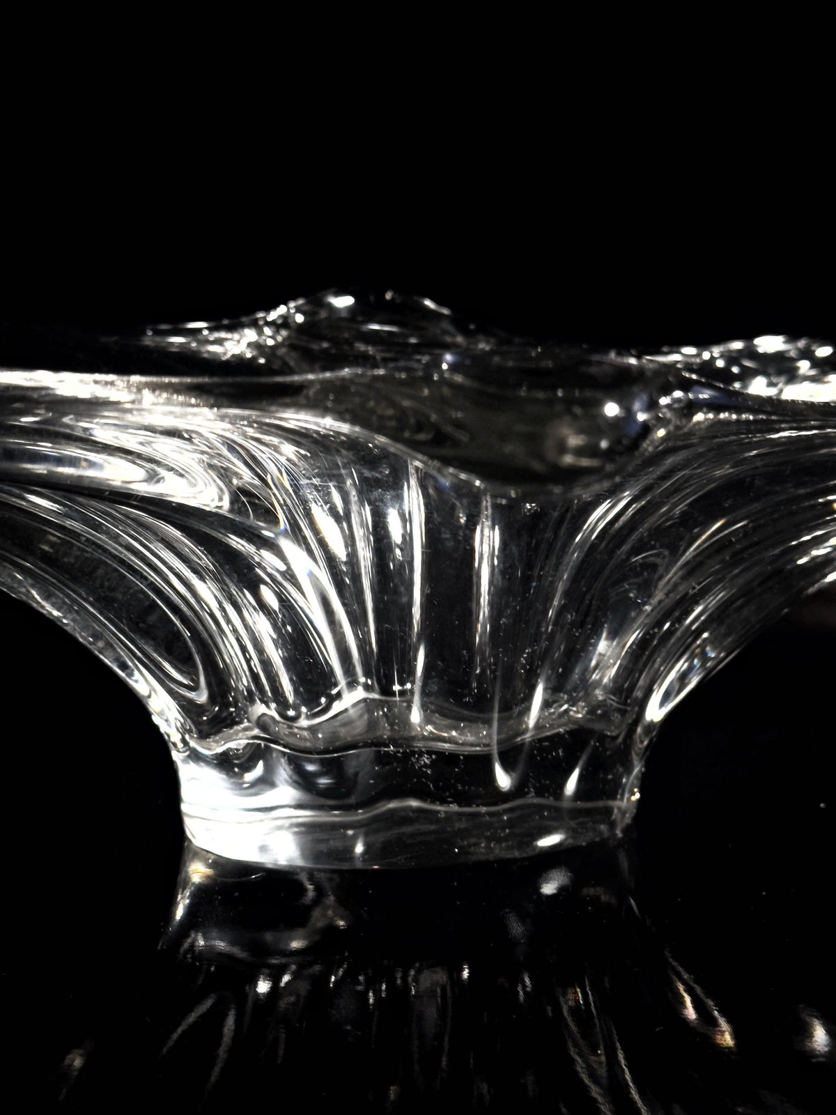 Vintage Schale Murano Kristallglas von Italien
