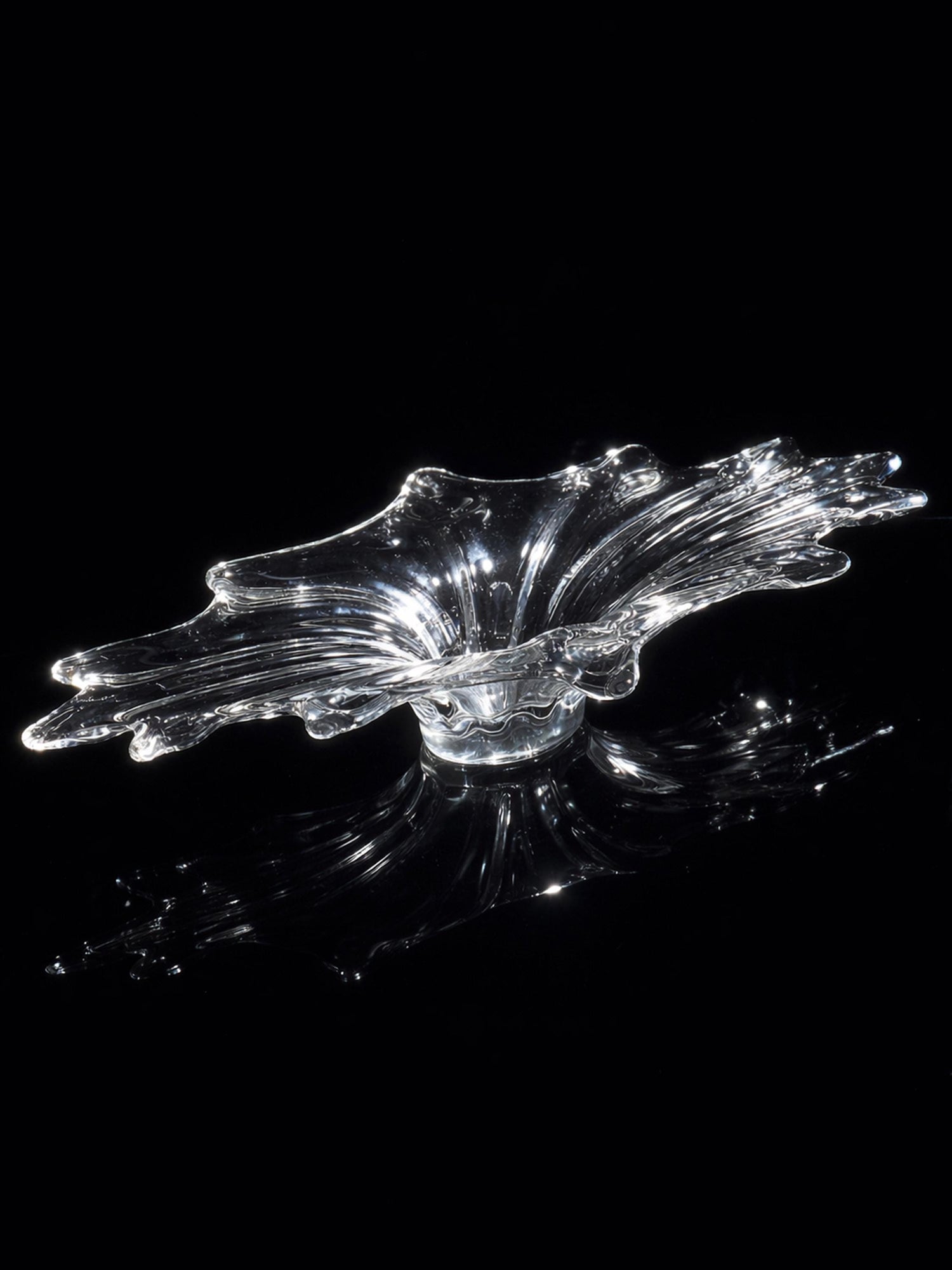 Vintage Schale Murano Kristallglas von Italien
