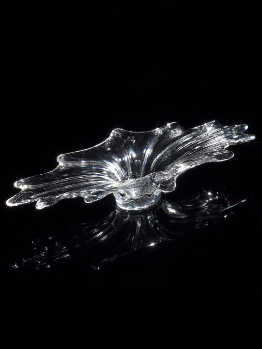 Vintage Schale Murano Kristallglas von Italien