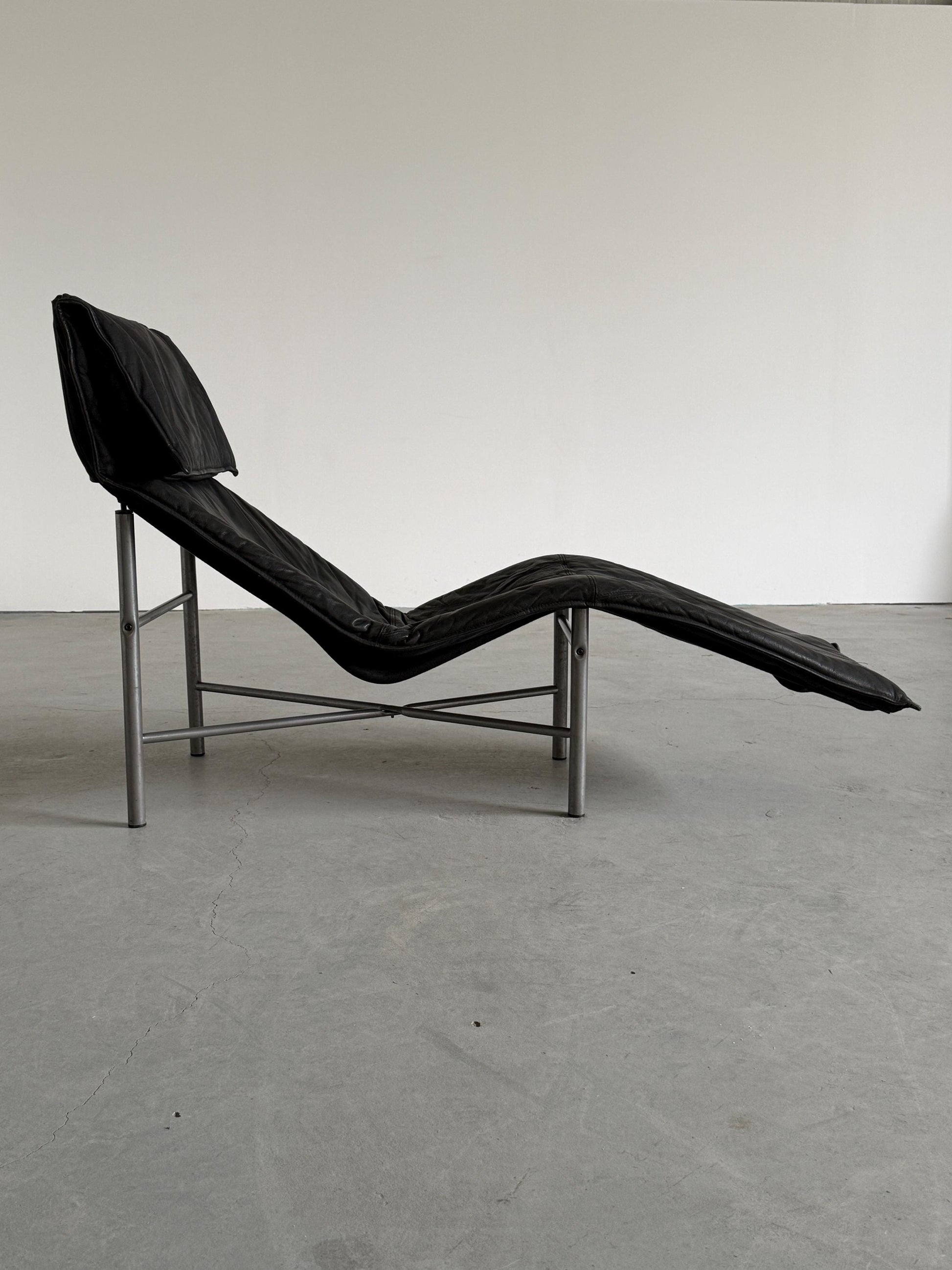 Vintage Chaise Longue aus Leder von Tord Bjorklund für Ikea