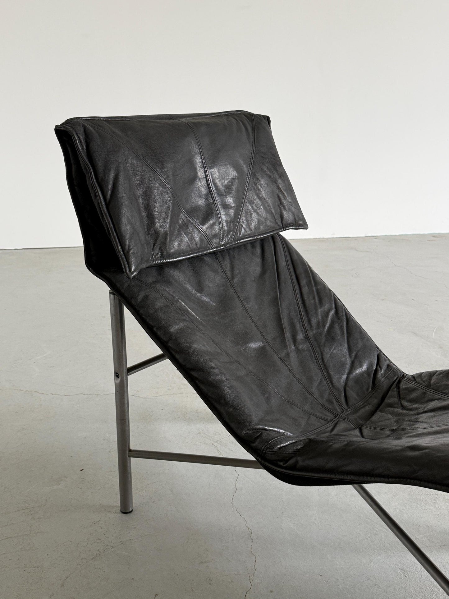 Vintage Chaise Longue aus Leder von Tord Bjorklund für Ikea