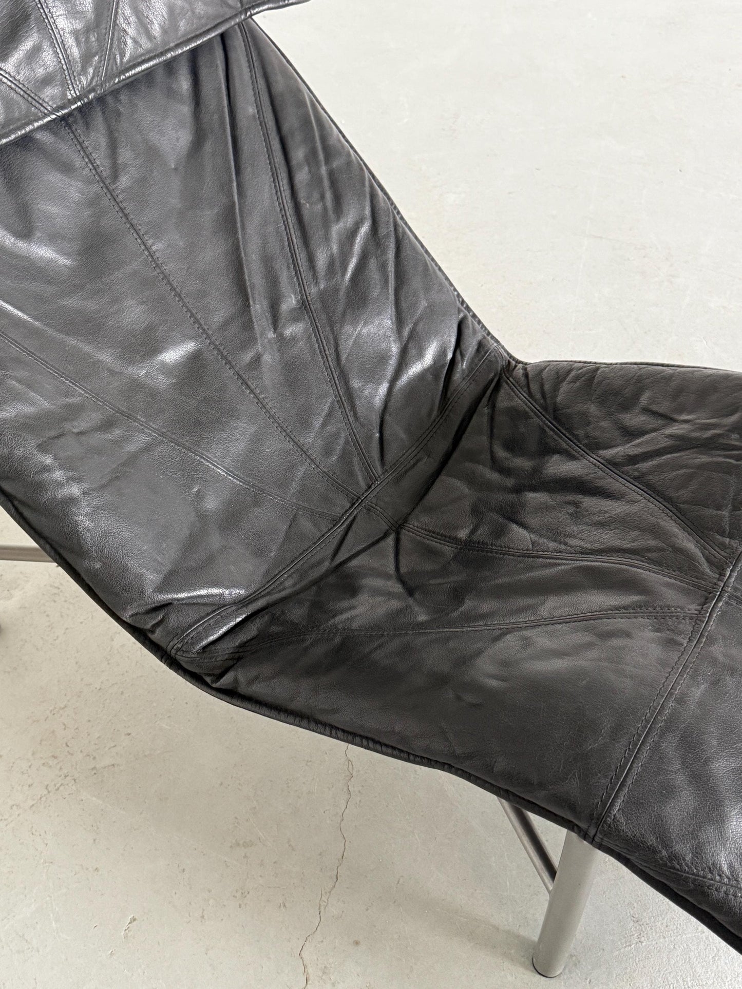 Vintage Chaise Longue aus Leder von Tord Bjorklund für Ikea