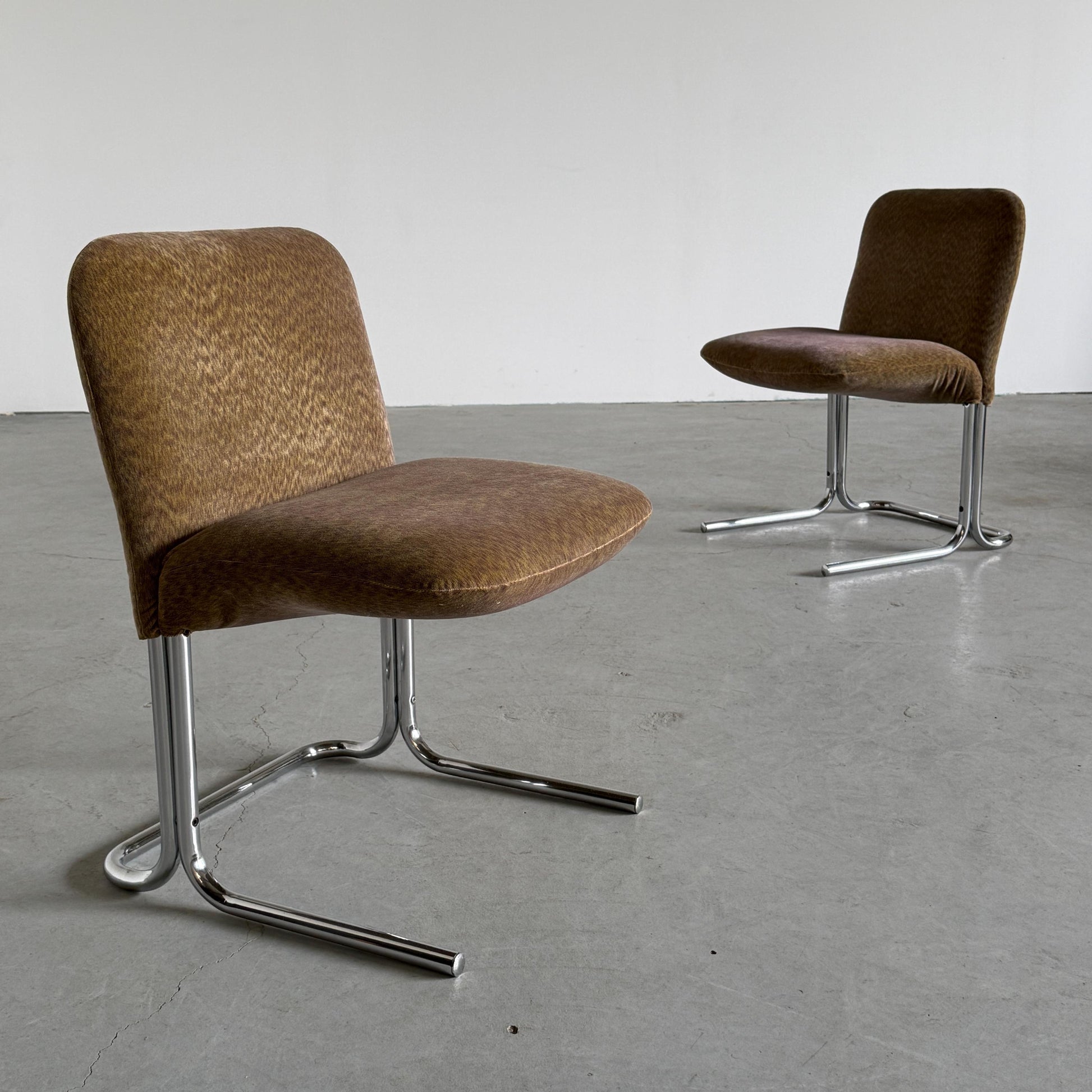 Vintage Armlehnsessel Set von 2 im Stil von Pierre Paulin mit abstraktem Muster