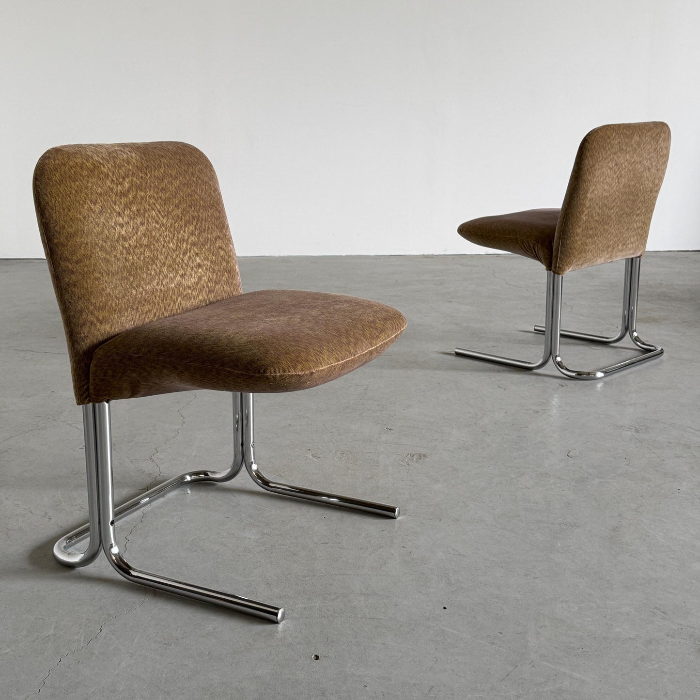 Vintage Armlehnsessel Set von 2 im Stil von Pierre Paulin mit abstraktem Muster