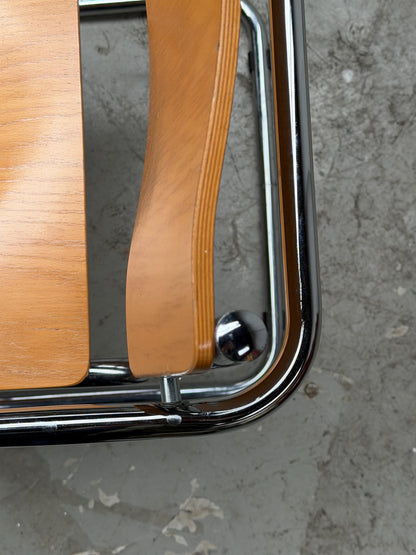 Vintage Stuhl Plurima von Mart Stam und Marcel Breuer für Plurima Chrom Buche