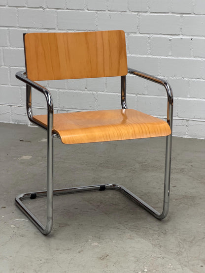 Vintage Stuhl Plurima von Mart Stam und Marcel Breuer für Plurima Chrom Buche