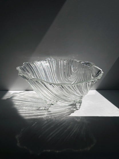 Vintage Schale Muschel Glas