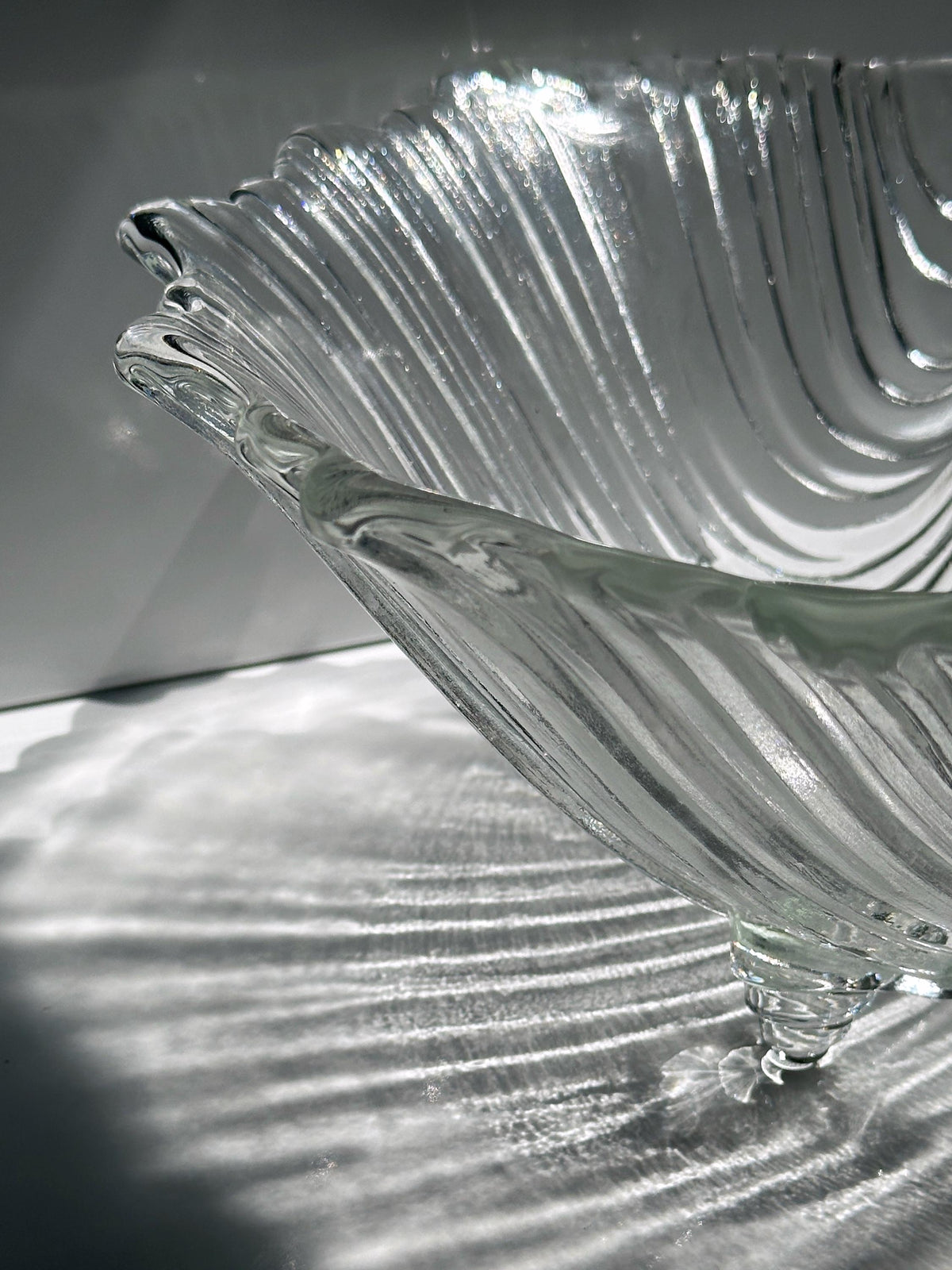 Vintage Schale Muschel Glas