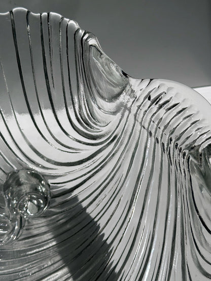 Vintage Schale Muschel Glas