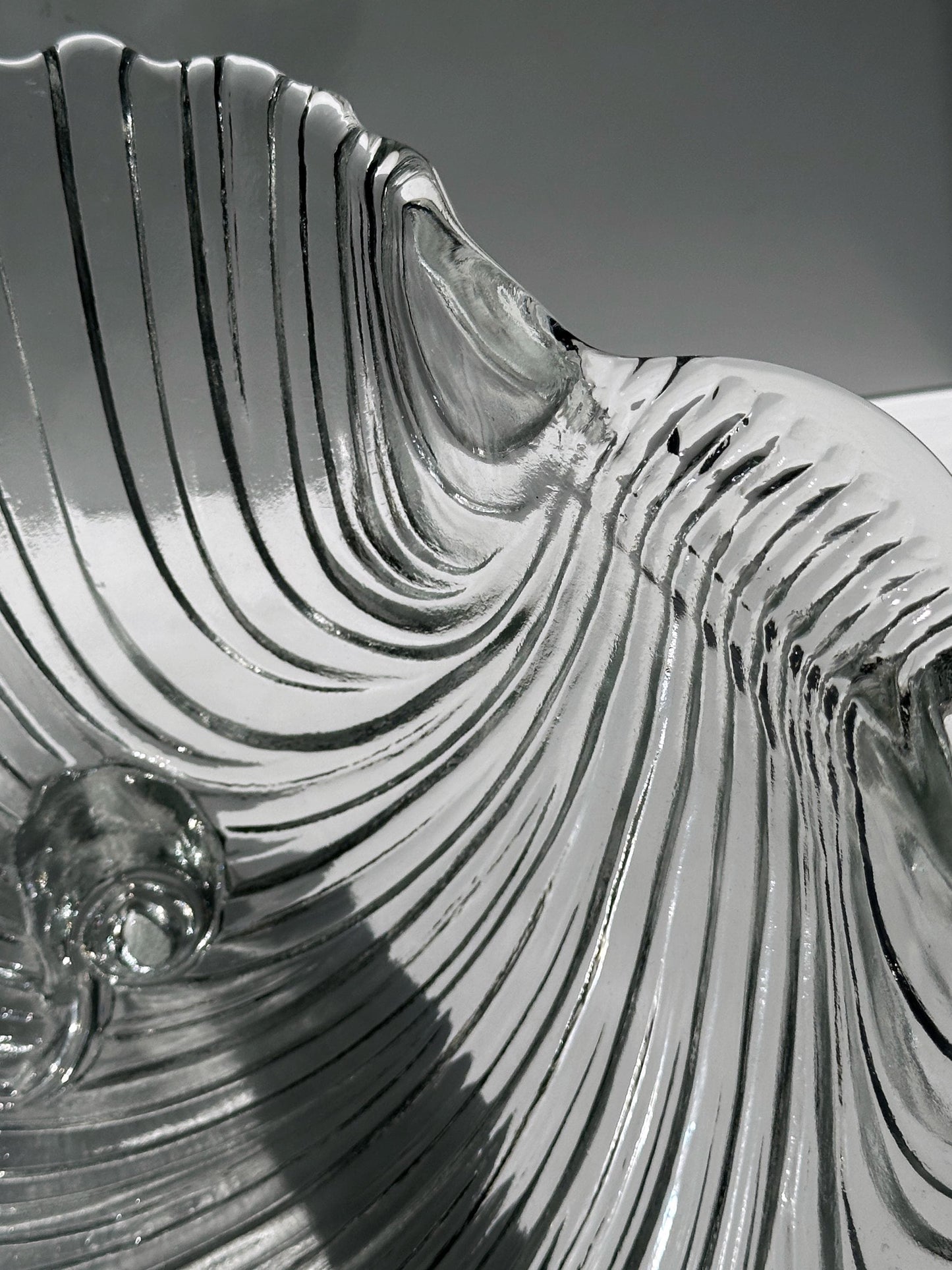 Vintage Schale Muschel Glas