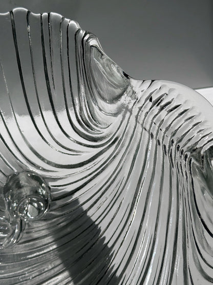 Vintage Schale Muschel Glas