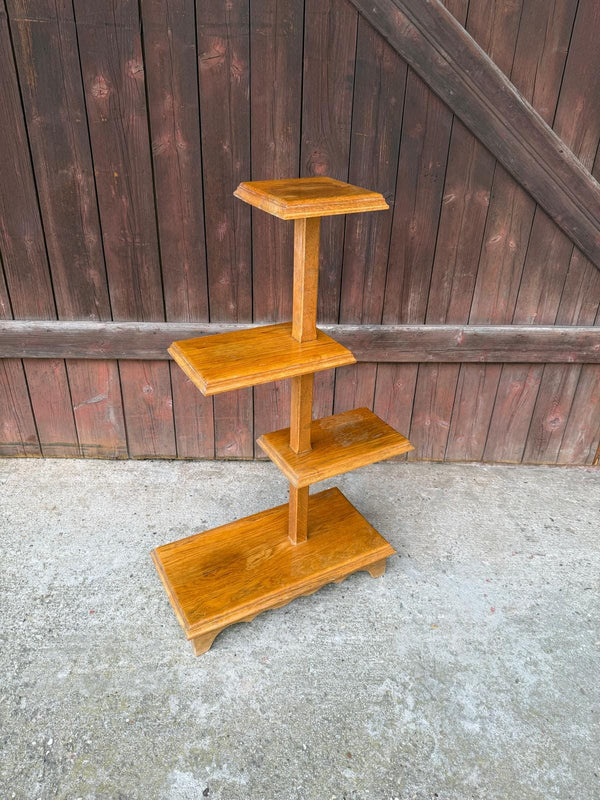 Vintage Blumenbank mittel bis dunkel Massivholz