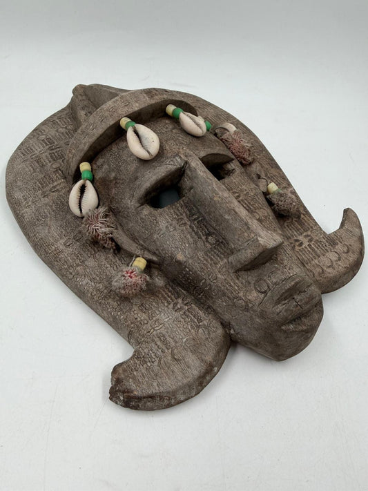 Vintage Maske Bambara-Marka Mali kleiner Bruch links natürliche Patina