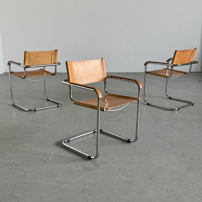 Vintage Freischwinger Armlehnsessel von Mart Stam für Bauhaus