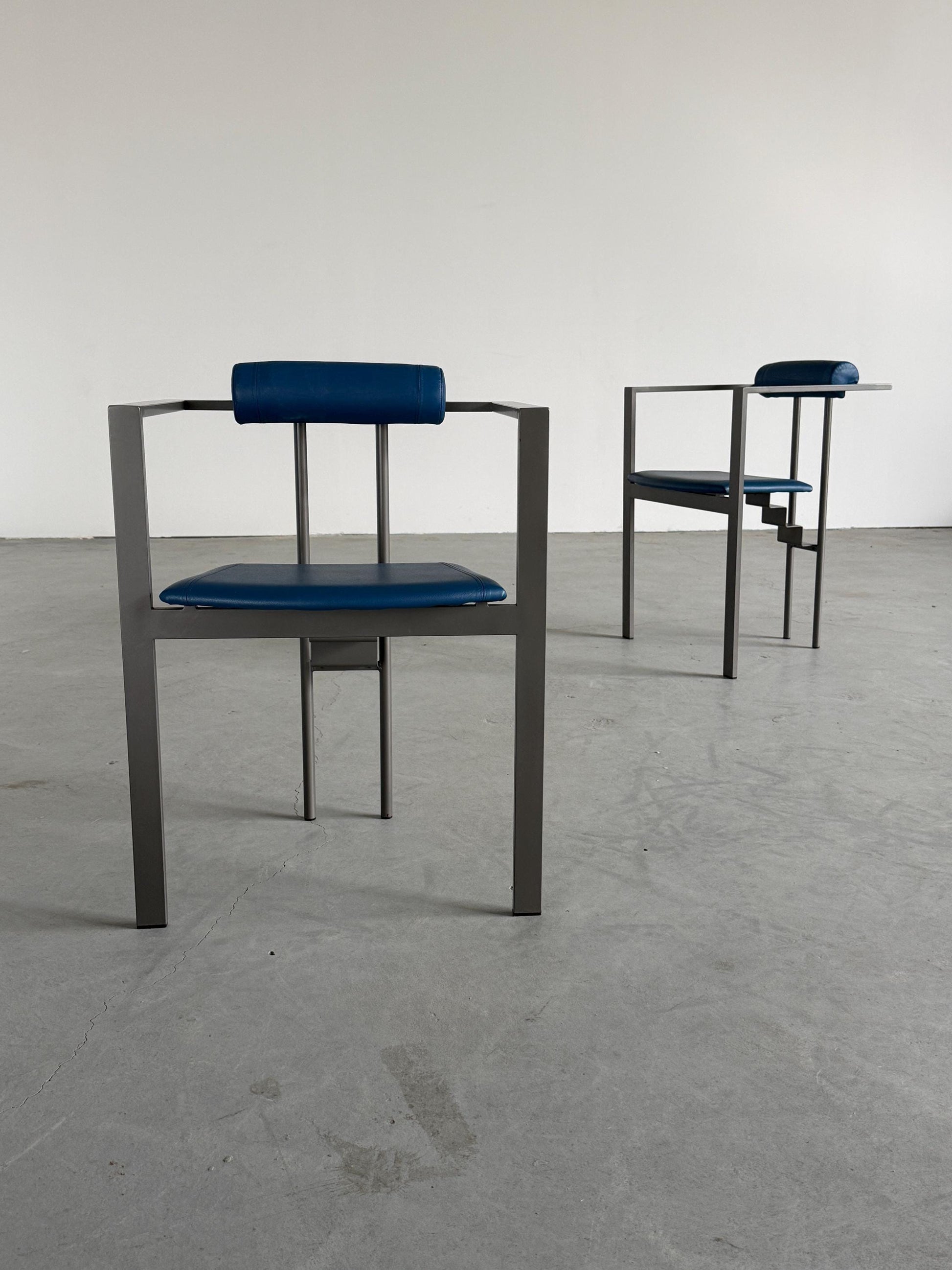 Vintage Stuhl Trix von Karl Friedrich Förster für KFF Set von 2, blau