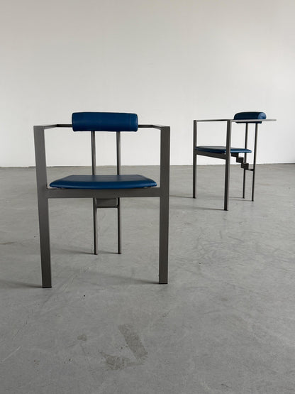 Vintage Stuhl Trix von Karl Friedrich Förster für KFF Set von 2, blau