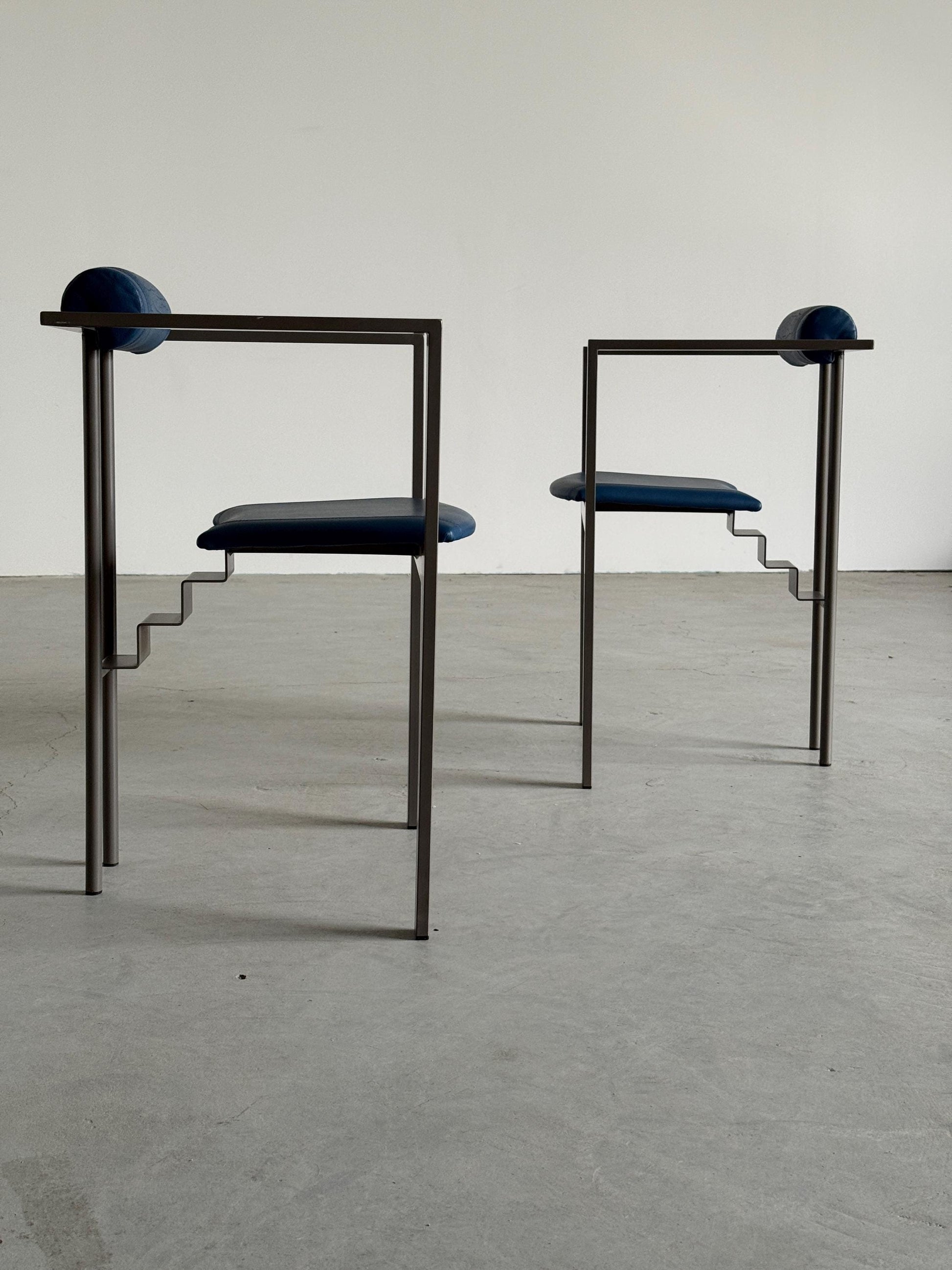 Vintage Stuhl Trix von Karl Friedrich Förster für KFF Set von 2, blau