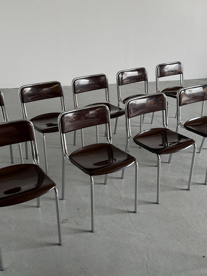 Vintage Stapelstuhl Bauhaus Chrom von unbekannt für Italien