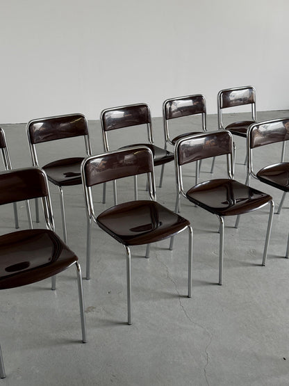 Vintage Stapelstuhl Bauhaus Chrom von unbekannt für Italien