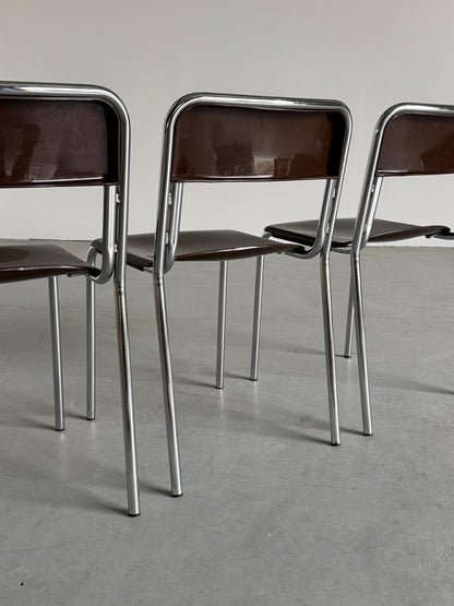Vintage Stapelstuhl Bauhaus Chrom von unbekannt für Italien