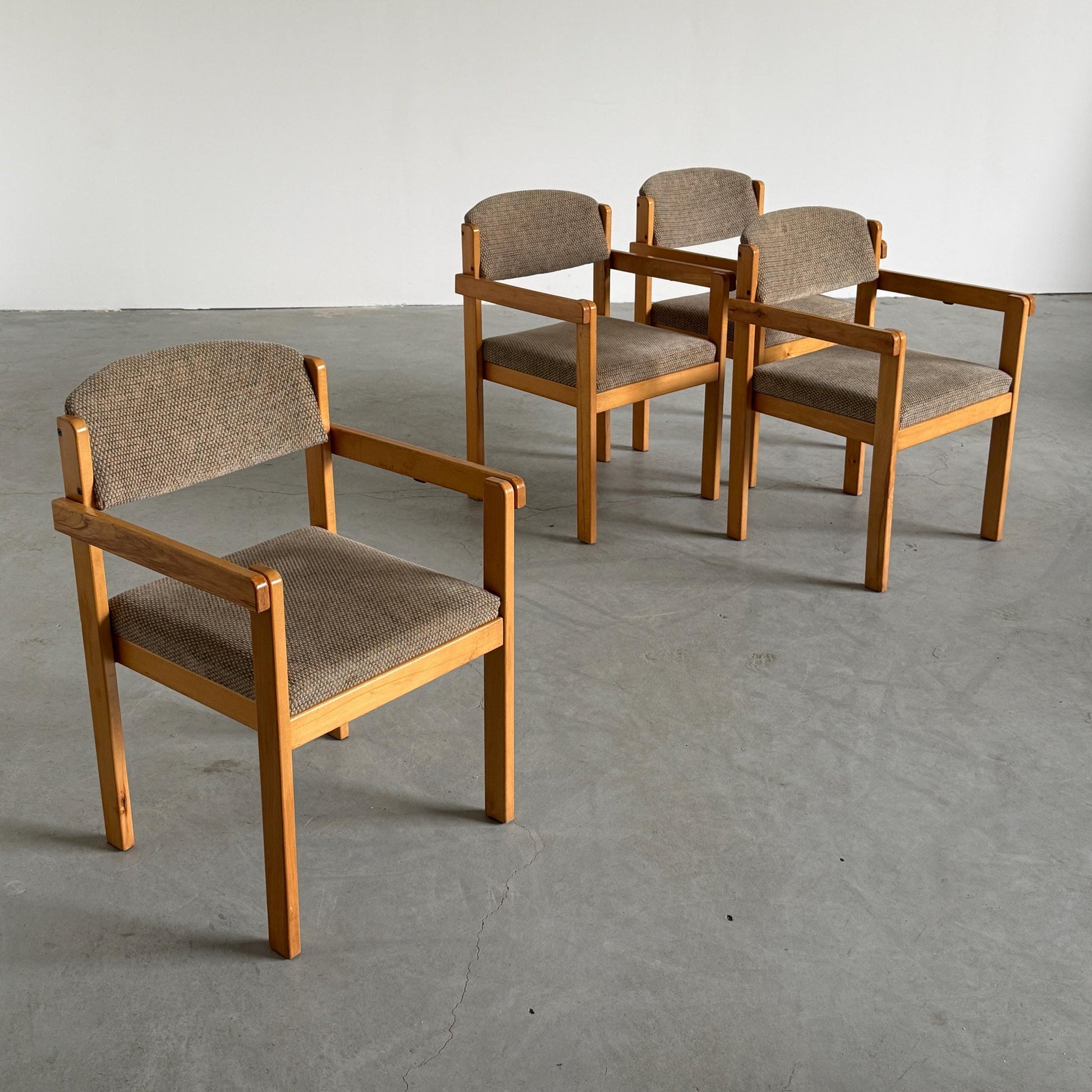 Vintage Stapelbarer Armlehnstuhl Set von 4 aus Schweden 1960er