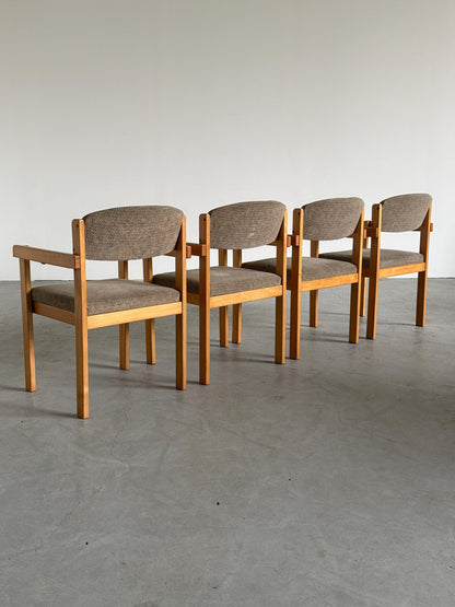 Vintage Stapelbarer Armlehnstuhl Set von 4 aus Schweden 1960er