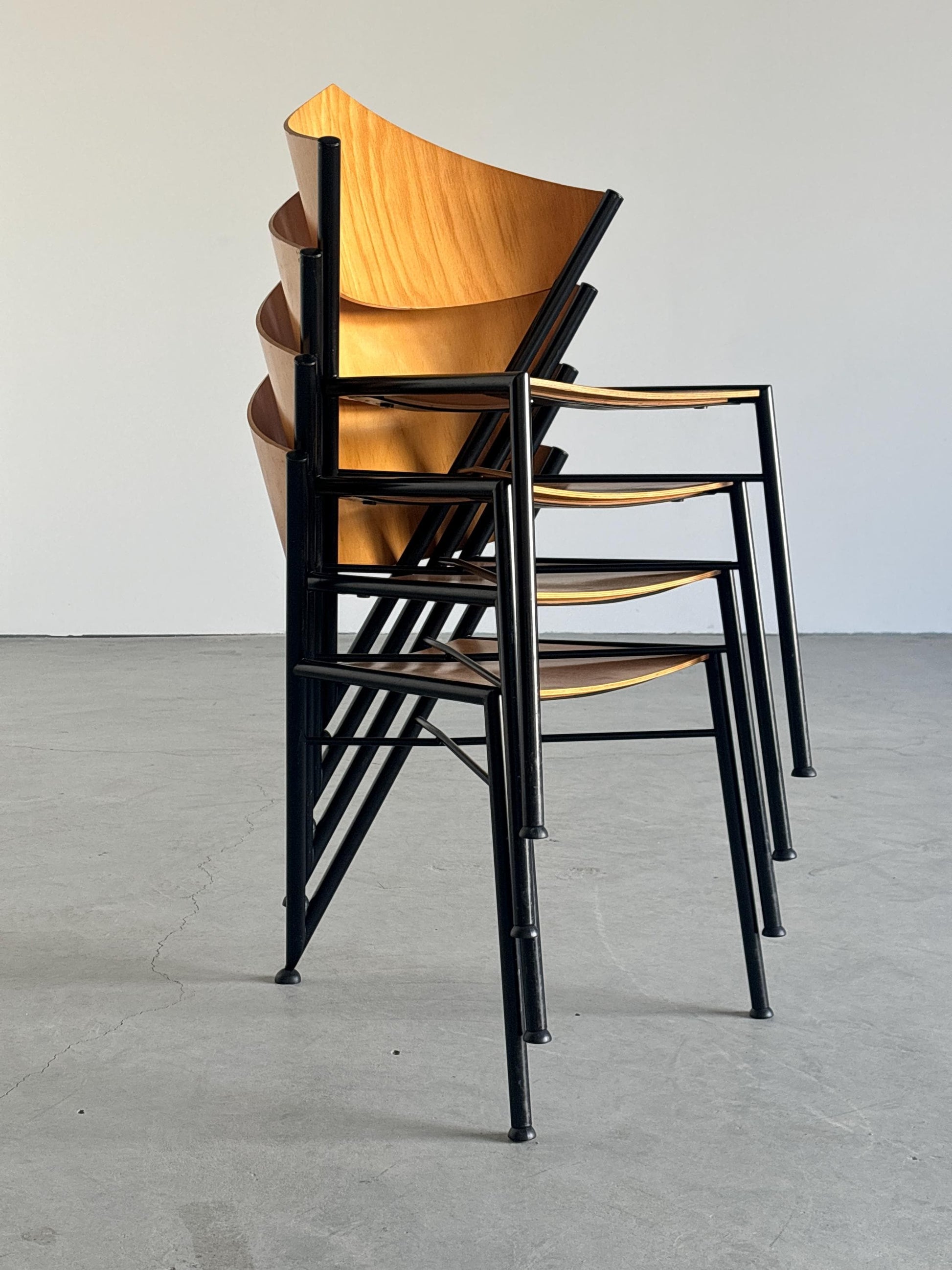 Vintage Set von 4 Stuhl D-Tec für Victory