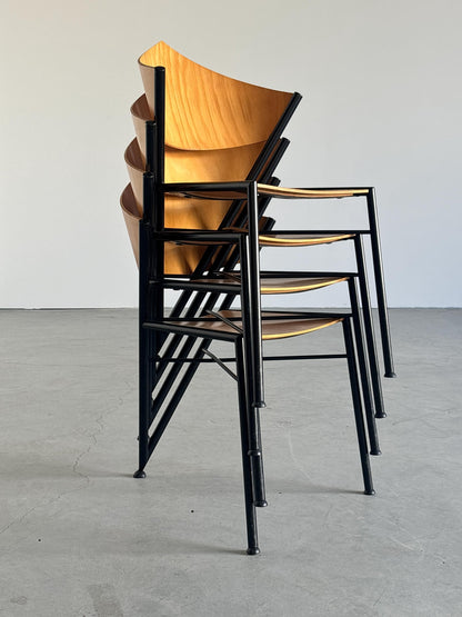 Vintage Set von 4 Stuhl D-Tec für Victory