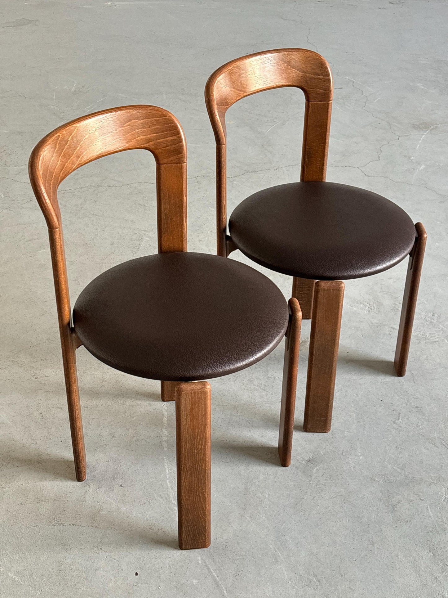 Vintage Set von 2 Stuhl Bruno Rey für Kusch+Co