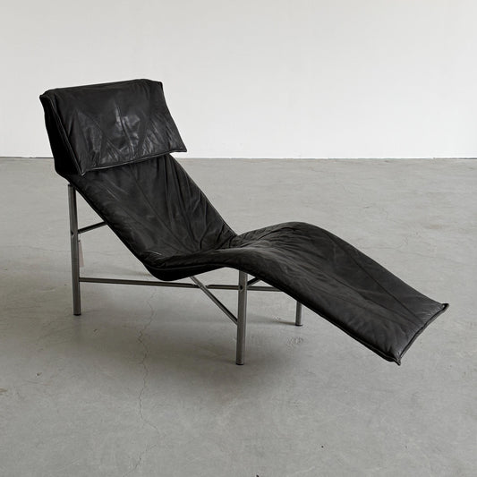 Vintage Chaise Longue aus Leder von Tord Bjorklund für Ikea