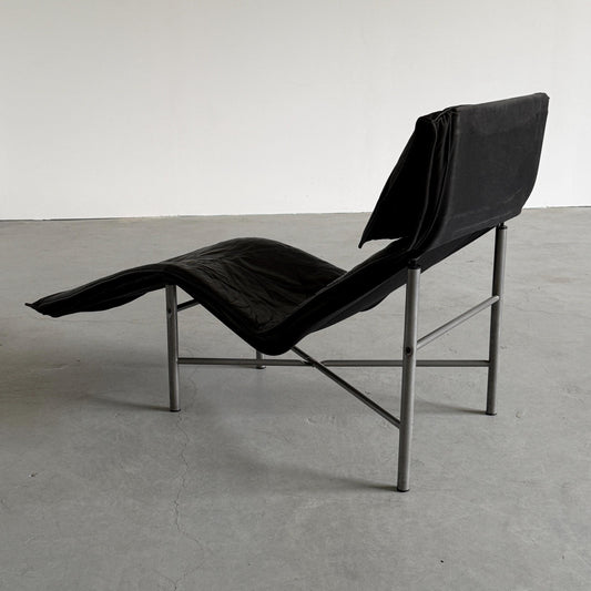 Vintage Chaise Longue aus Leder von Tord Bjorklund für Ikea