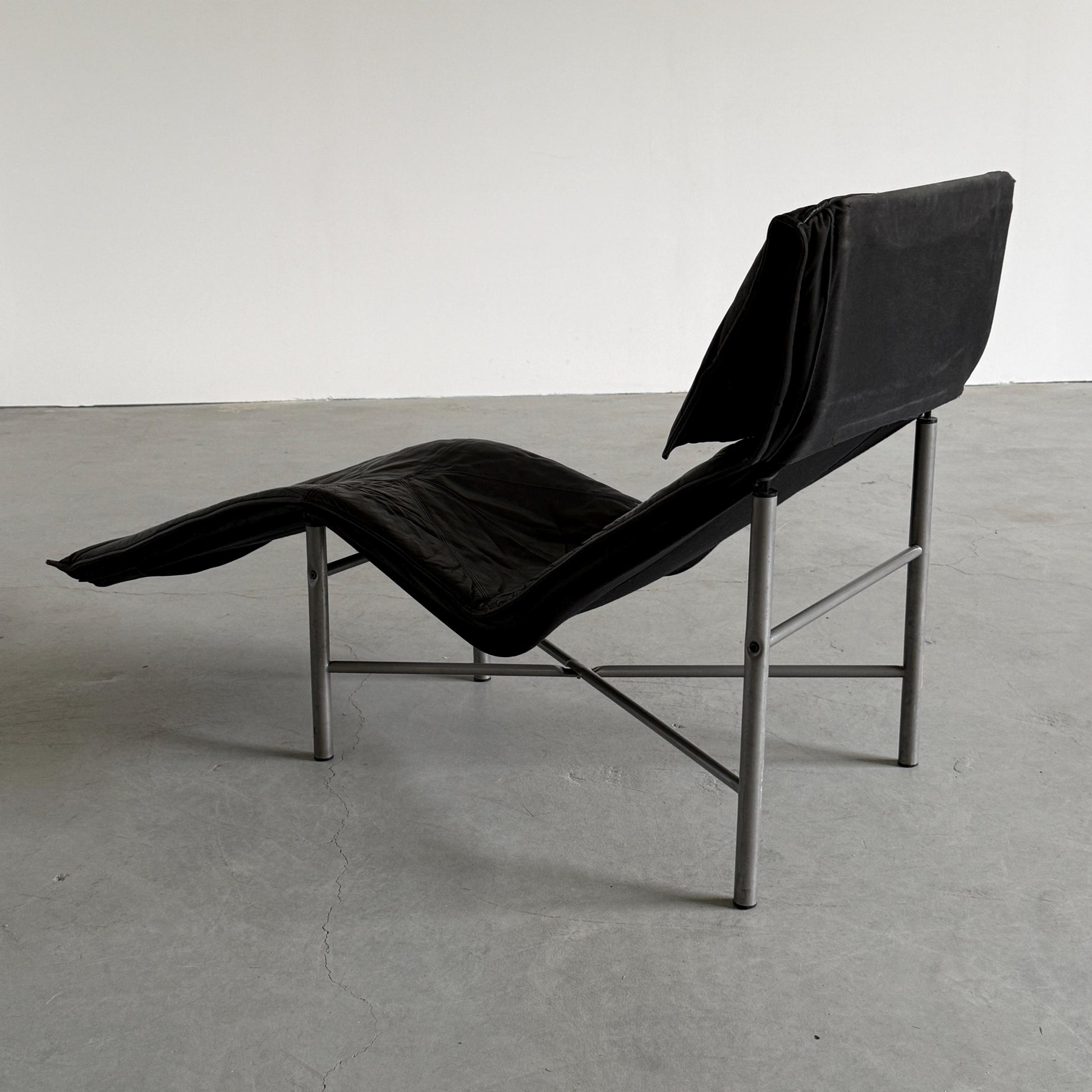 Vintage Chaise Longue aus Leder von Tord Bjorklund für Ikea