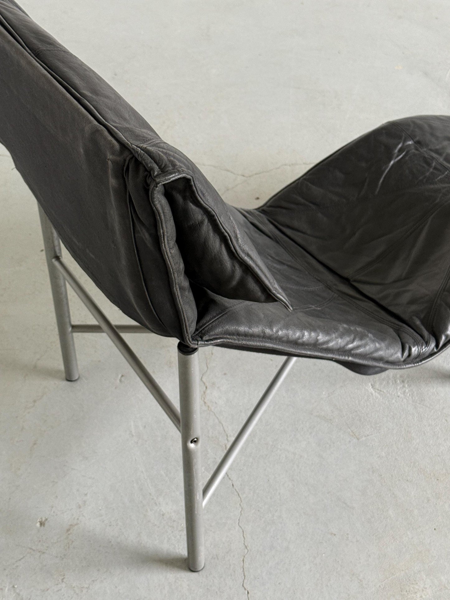Vintage Chaise Longue aus Leder von Tord Bjorklund für Ikea
