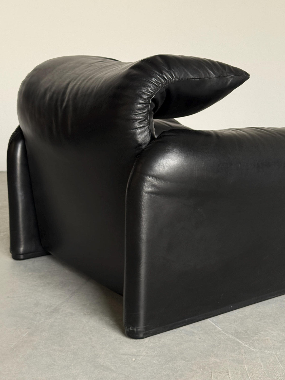 Vintage Sitzset Maralunga von Vico Magistretti für Cassina, schwarz