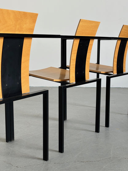 Vintage Stuhl von Karl Friedrich Förster für KFF, Schwarz Naturton