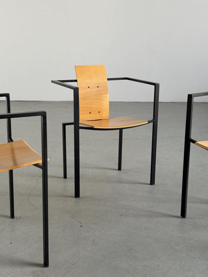 Vintage Stuhl von Karl Friedrich Förster für KFF, Schwarz Naturton