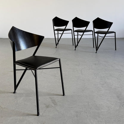 Vintage Stuhl D-Tec schwarz von VintageD-Tec für VintageVintage schwarz gebeizt