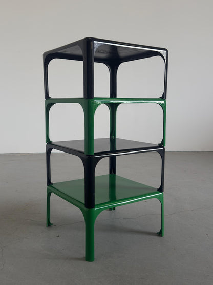 Vintage Set von 2 Beistelltisch Demetrio 45 von Vico Magistretti für Artemide Milano, schwarz