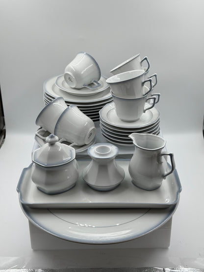 Vintage Kaffeeservice von Winterling Marktleuthen für 8 Personen 29-teilig Weiß Porzellan